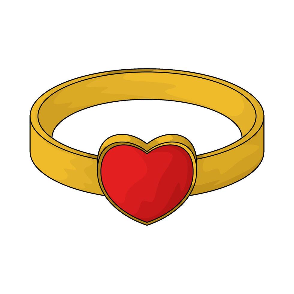 heart rings illustration vector