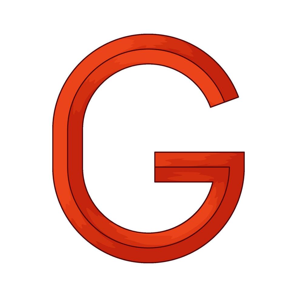 alphabet letter G illustration vector
