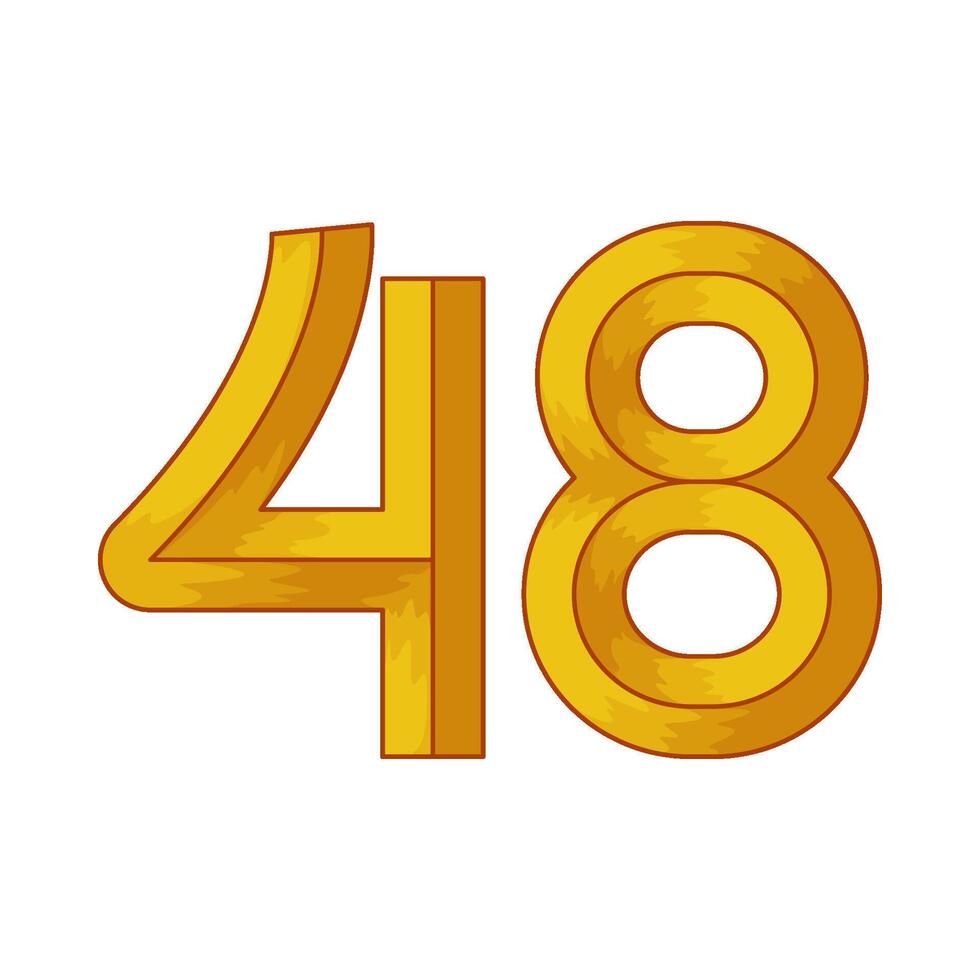 Number 48 illustration vector