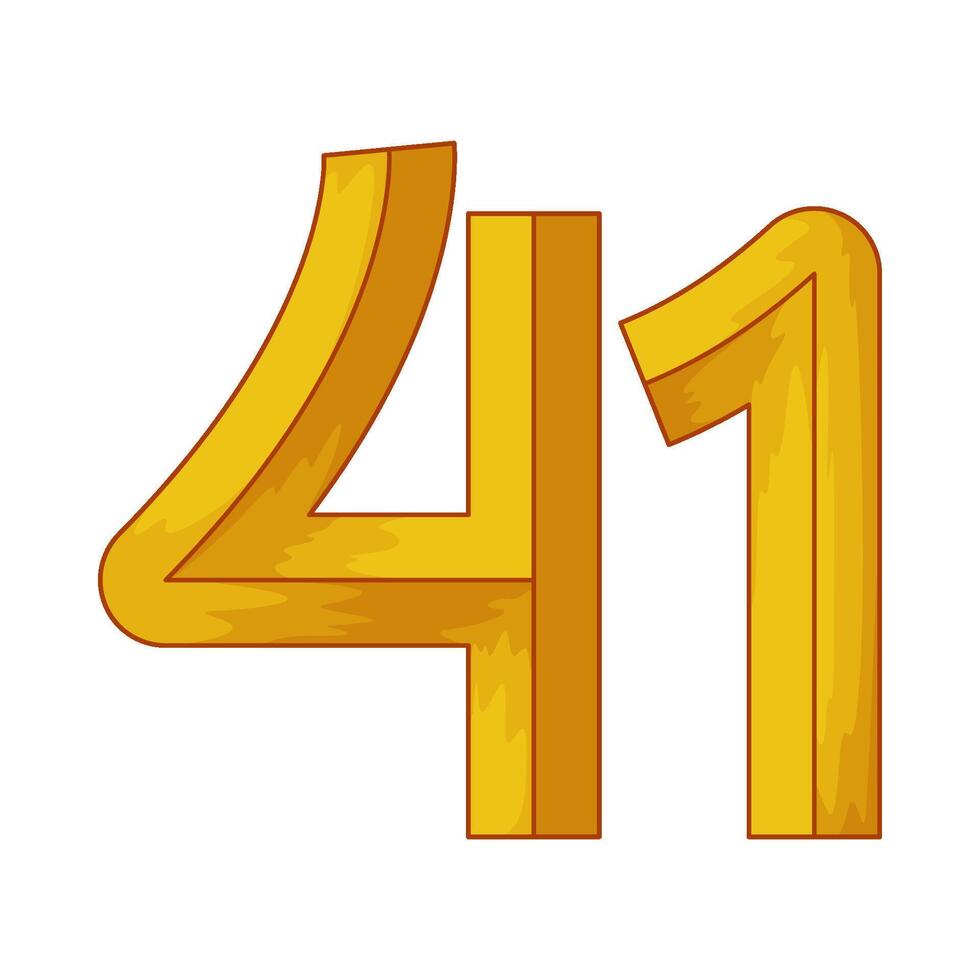 Number 41 illustration vector