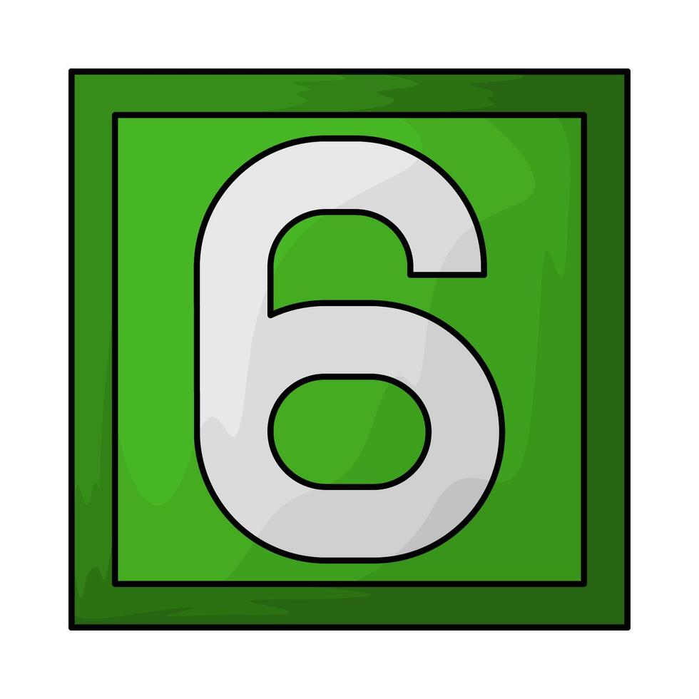 Number 6 illustration vector