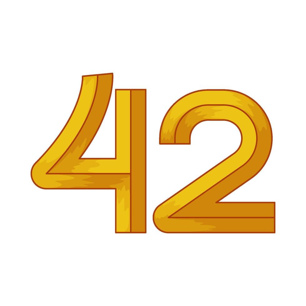 Number 42 illustration vector