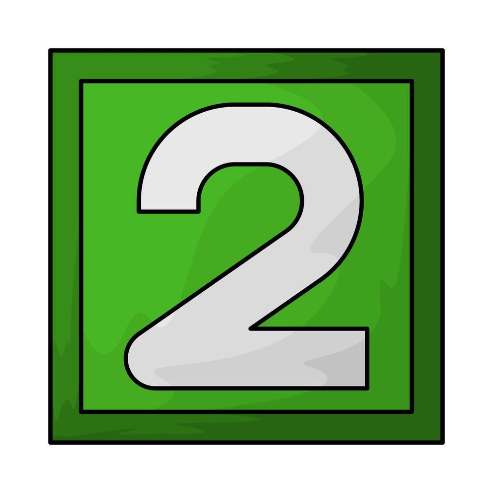 Number 2 illustration vector