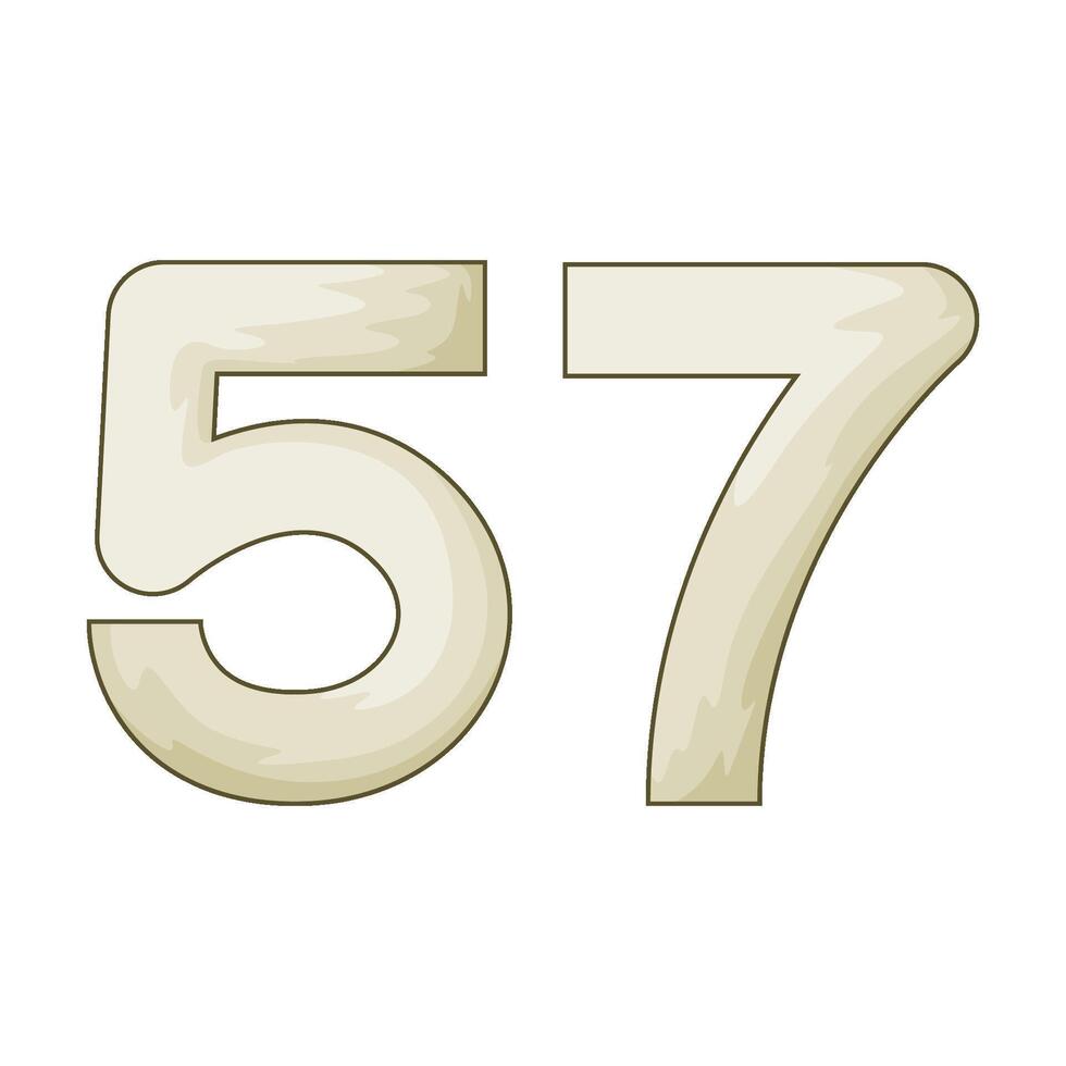 Number 57 illustration vector