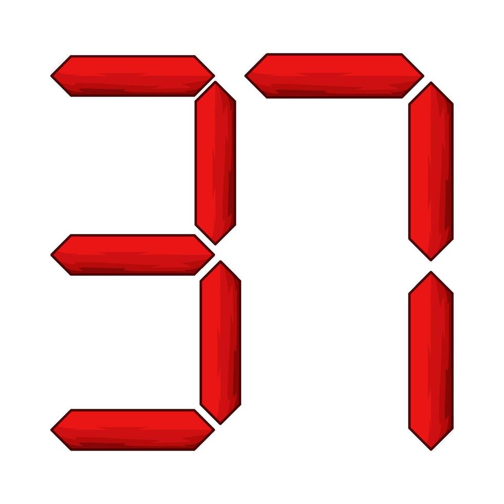 Number 37 illustration vector