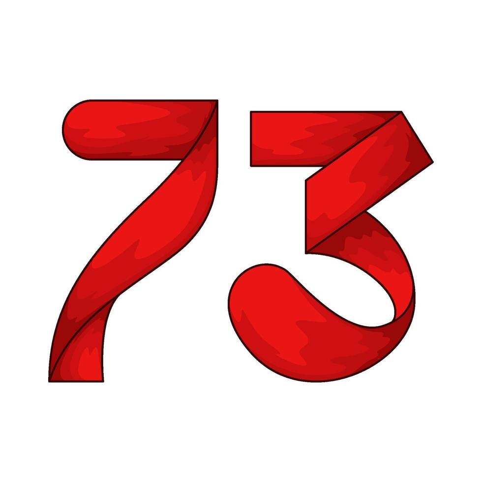 Number 73 illustration vector