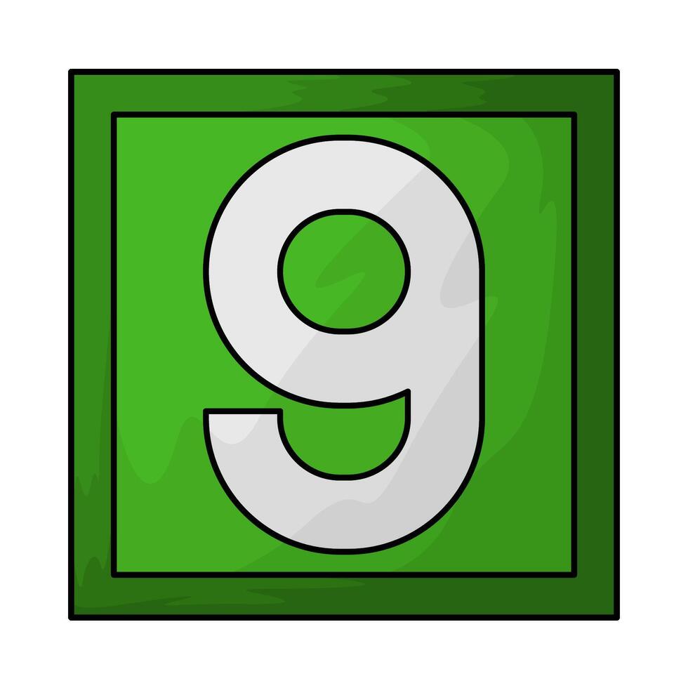 number 9 illustration vector