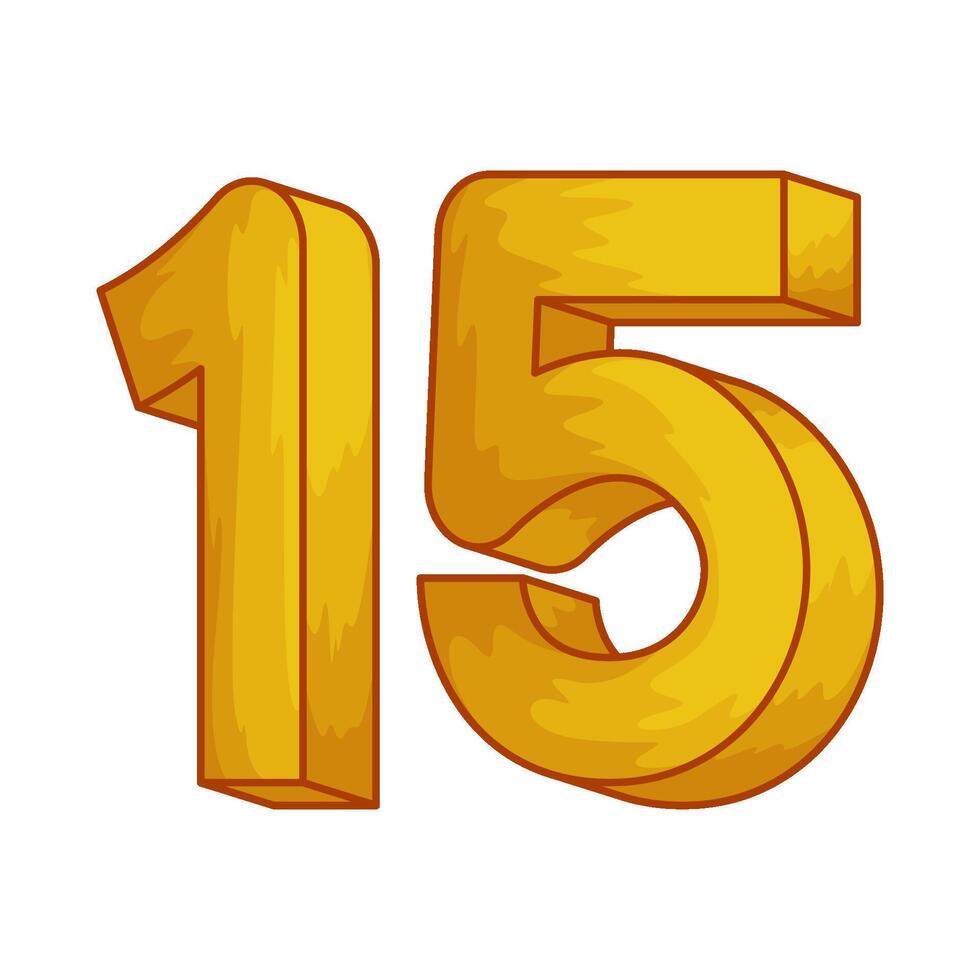number 15 illustration vector