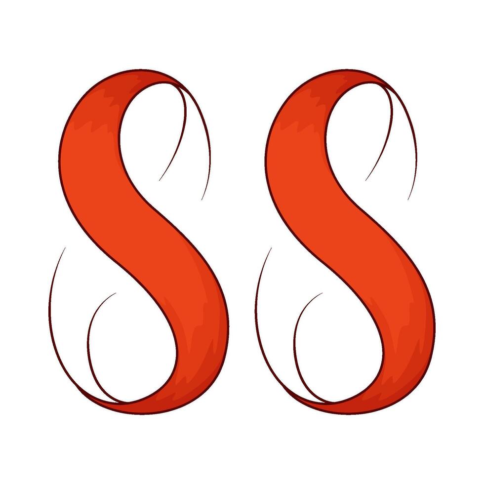 number 88 illustration vector