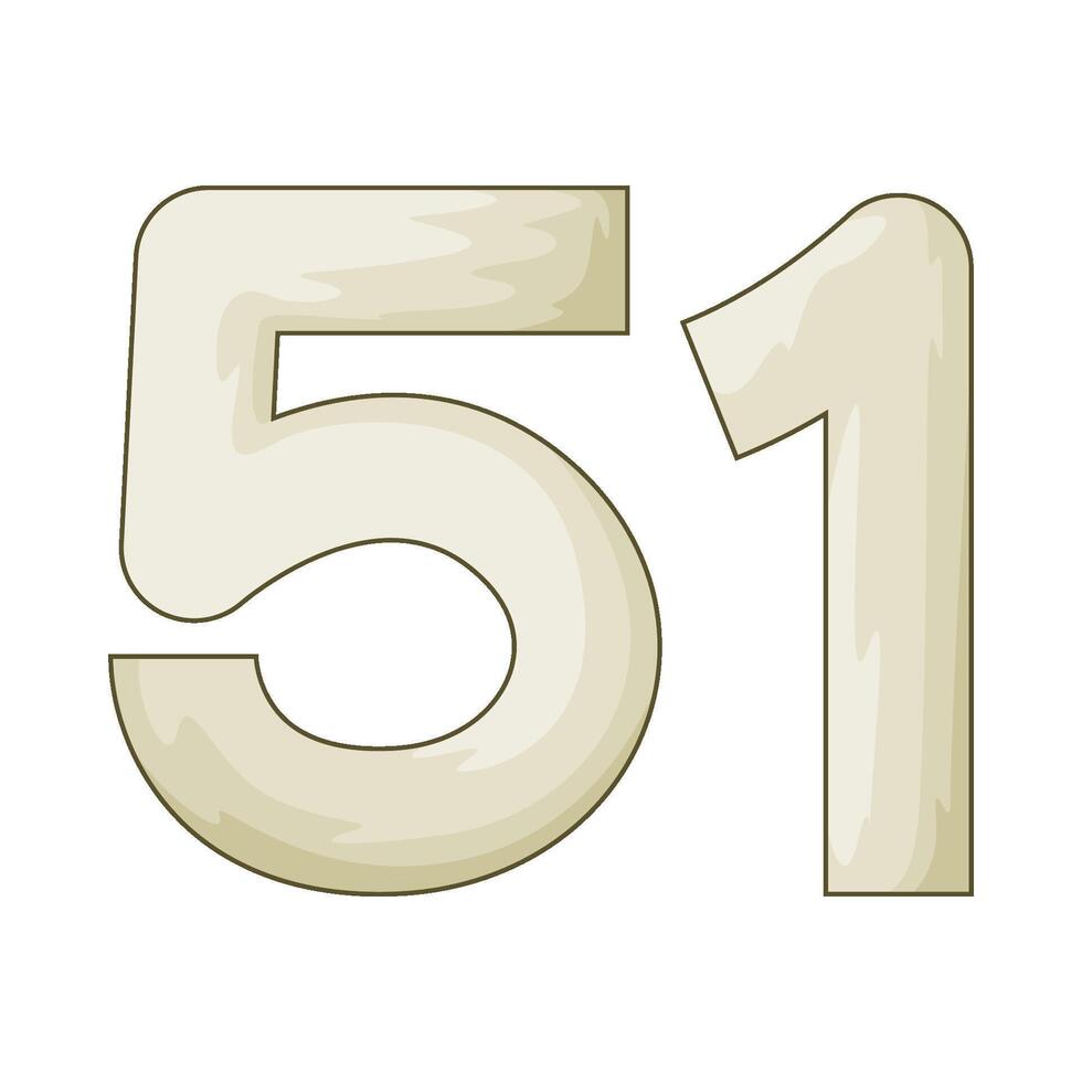 Number 51 illustration vector