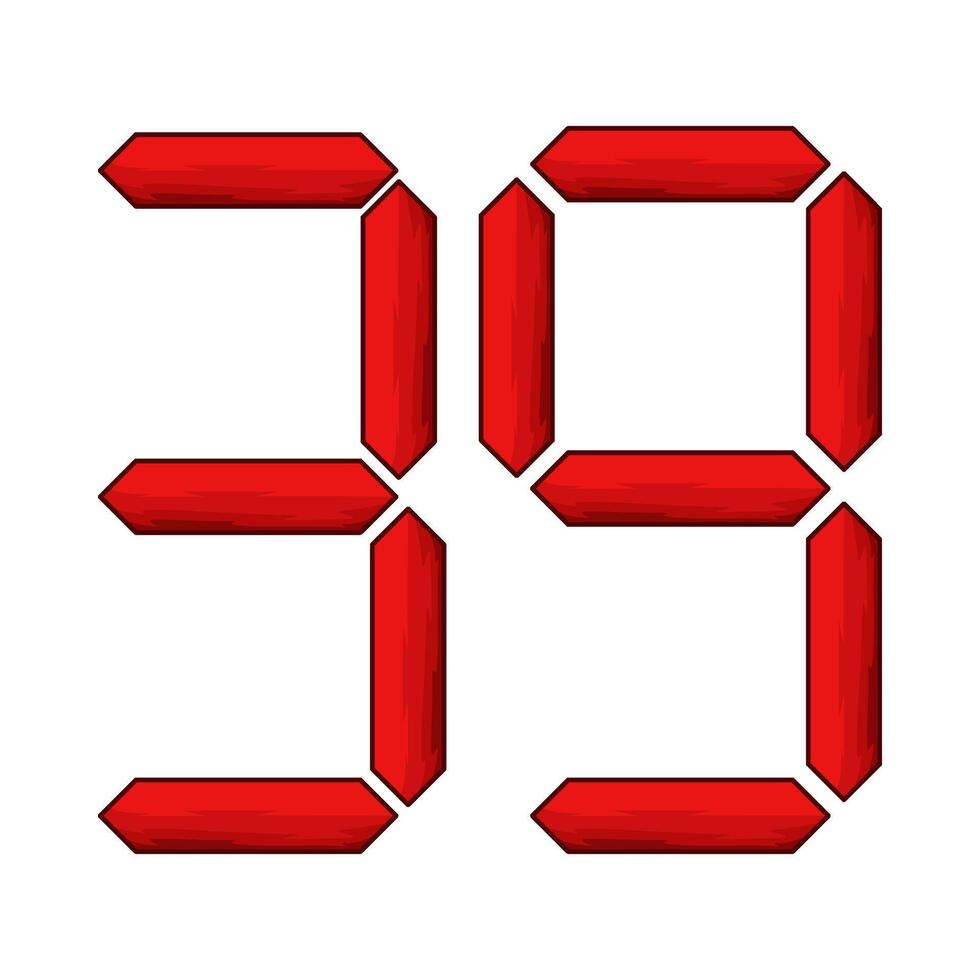 Number 39 illustration vector