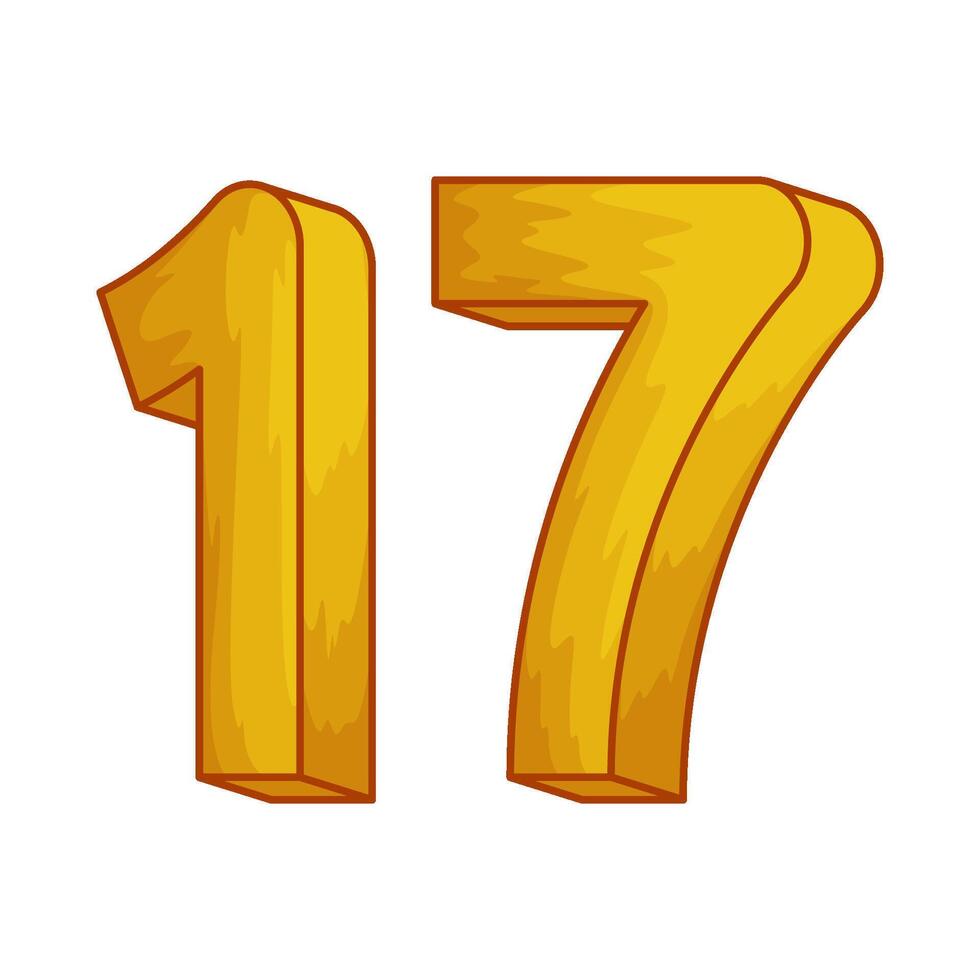 Number 17 illustration vector