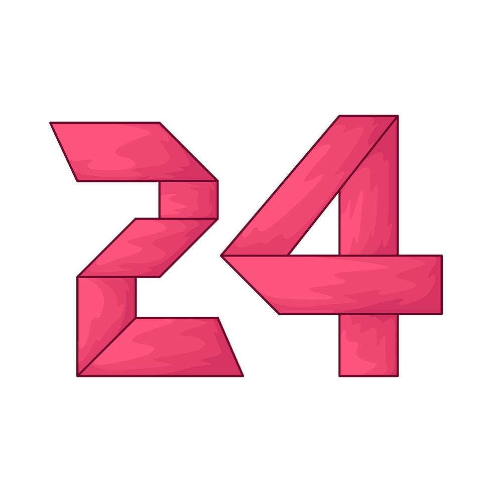 Number 24 illustration vector