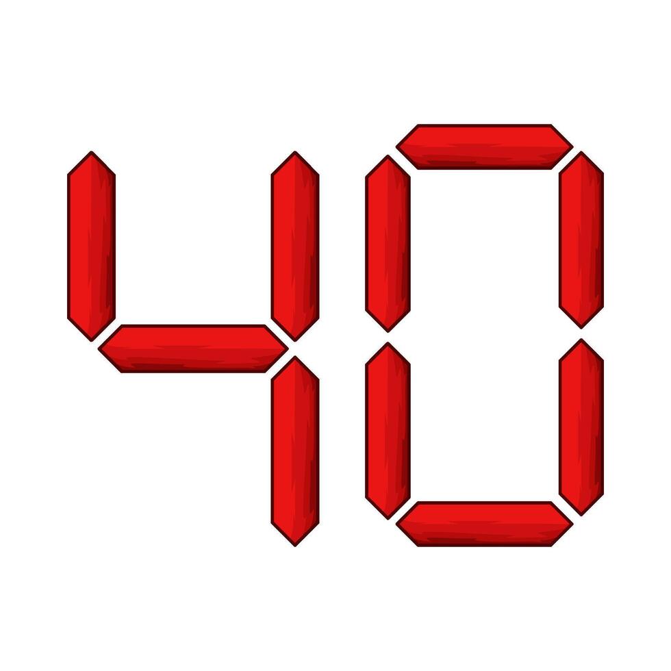 Number 40 illustration vector