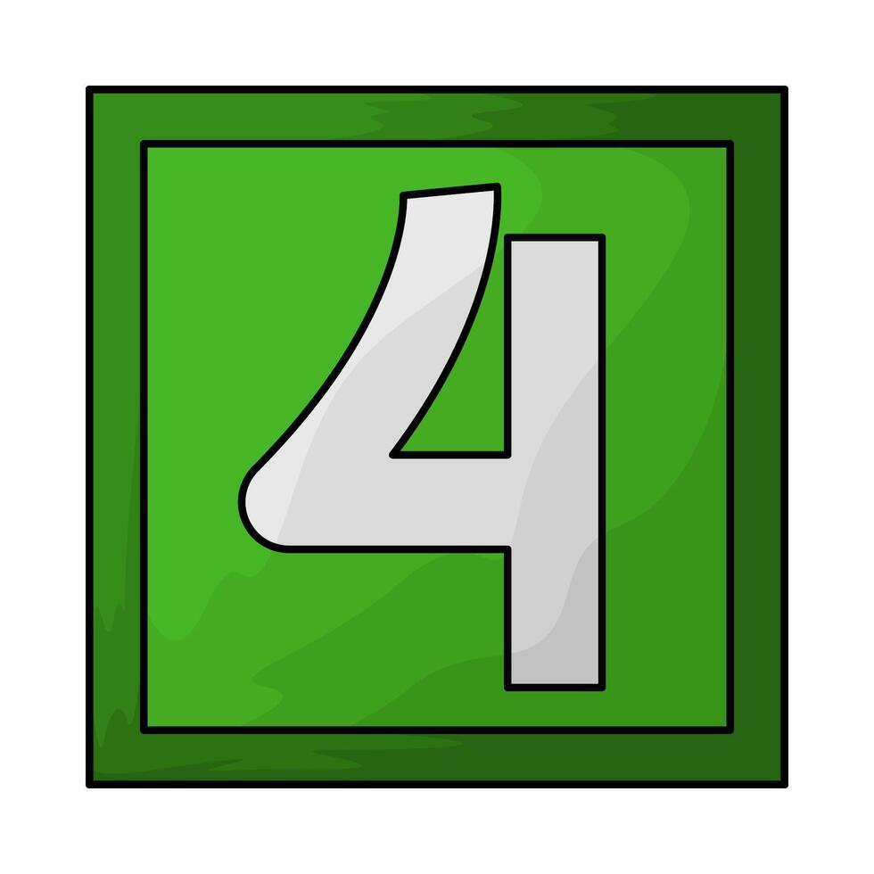Number 4 illustration vector
