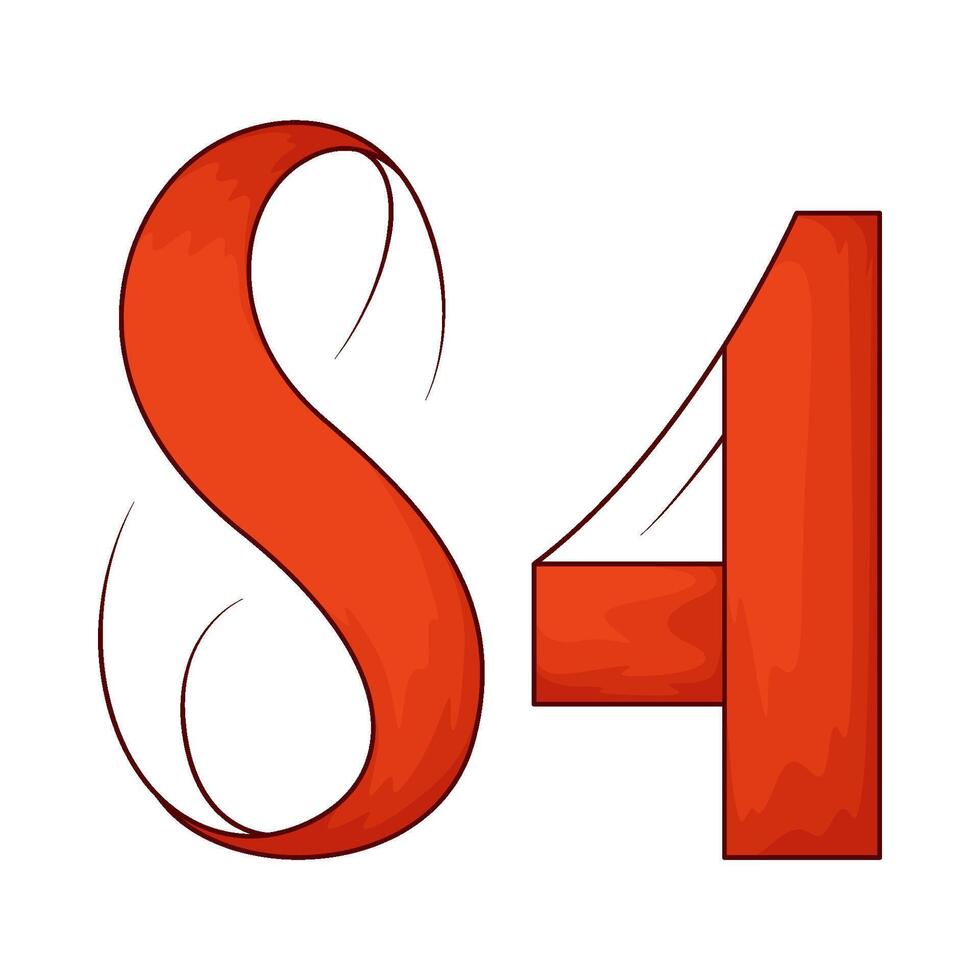 Number 84 illustration vector