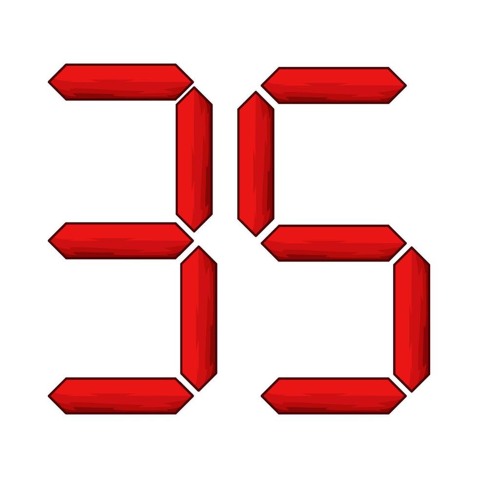 Number 35 illustration vector