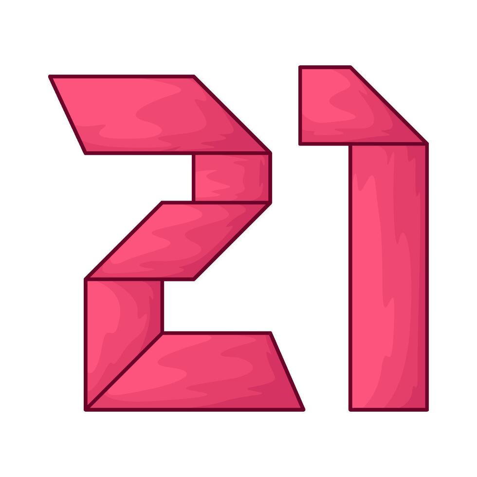 Number 21 illustration vector