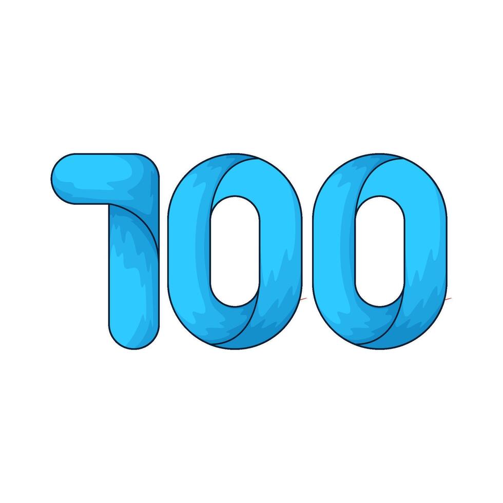 Number 100 illustration vector