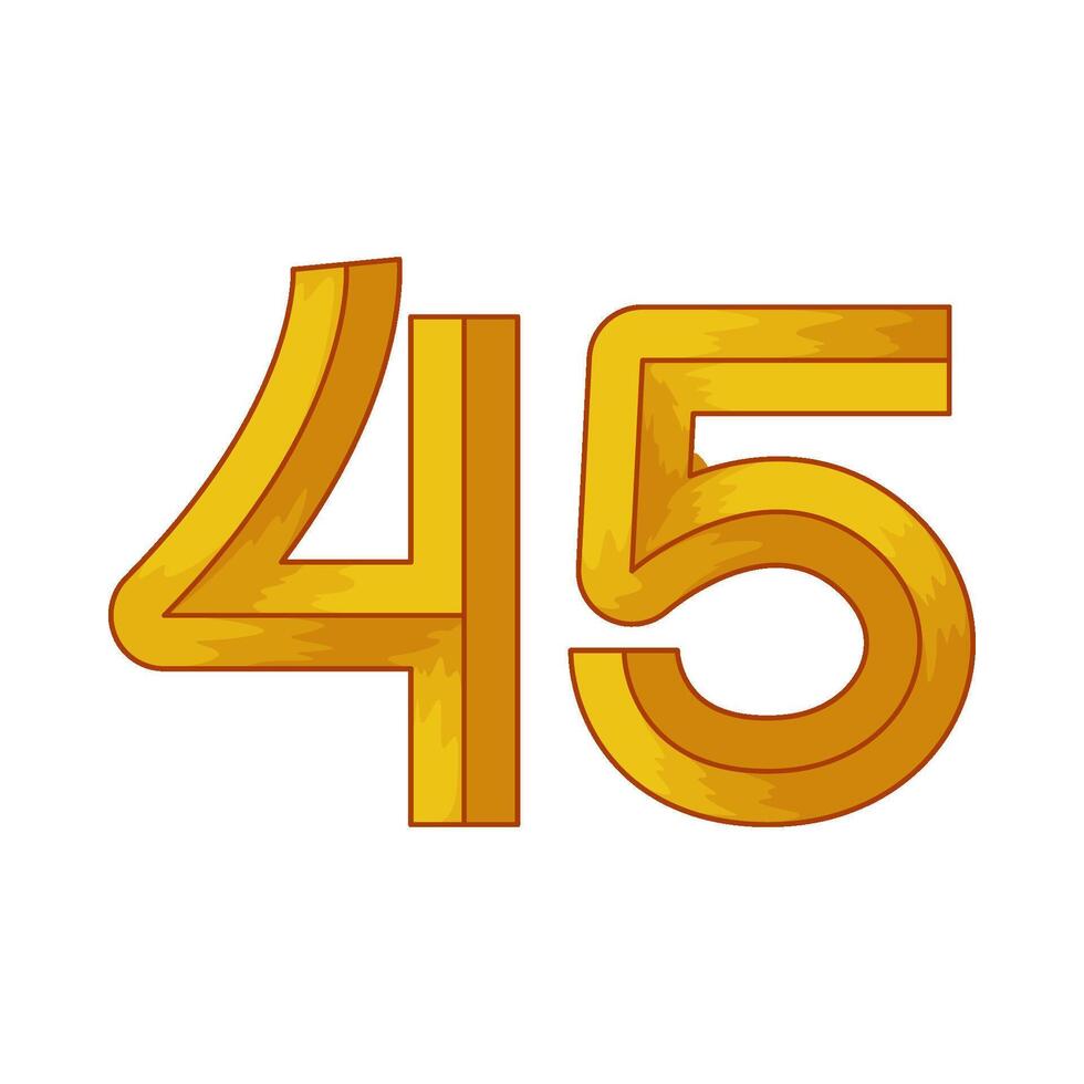 Number 45 illustration vector