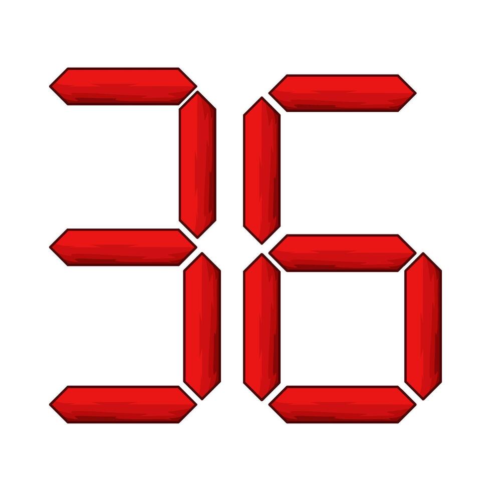 Number 36 illustration vector