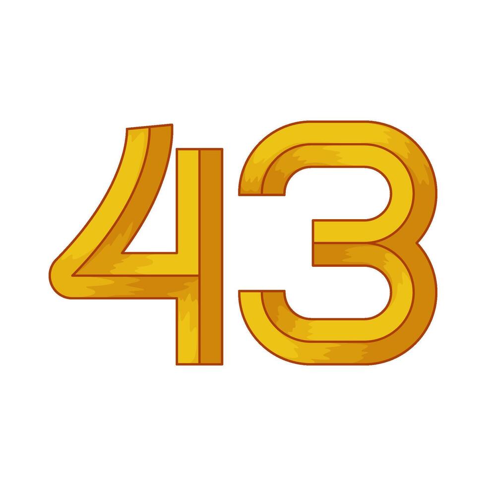 Number 43 illustration vector