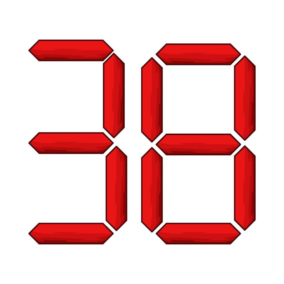 Number 38 illustration vector