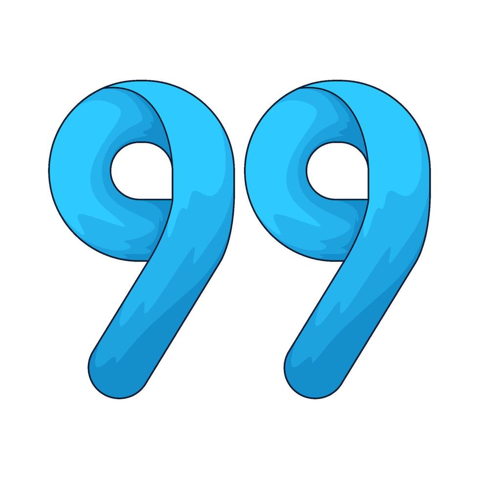 Number 99 illustration vector
