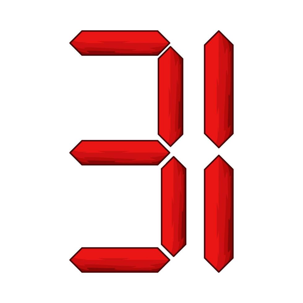 Number 31 illustration vector