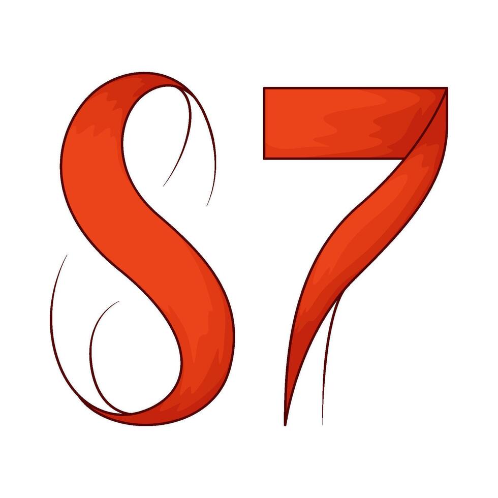 Number 87 illustration vector