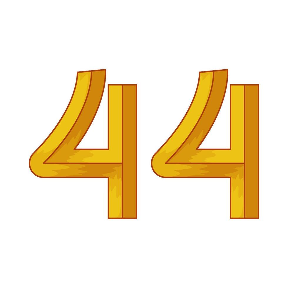 Number 44 illustration vector