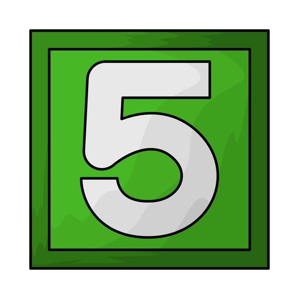 Number 5 illustration vector