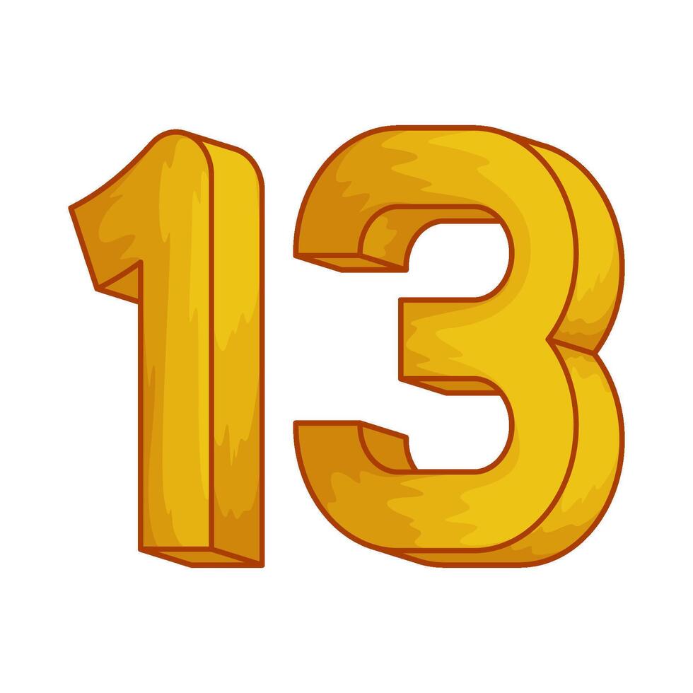 Number 13 illustration vector