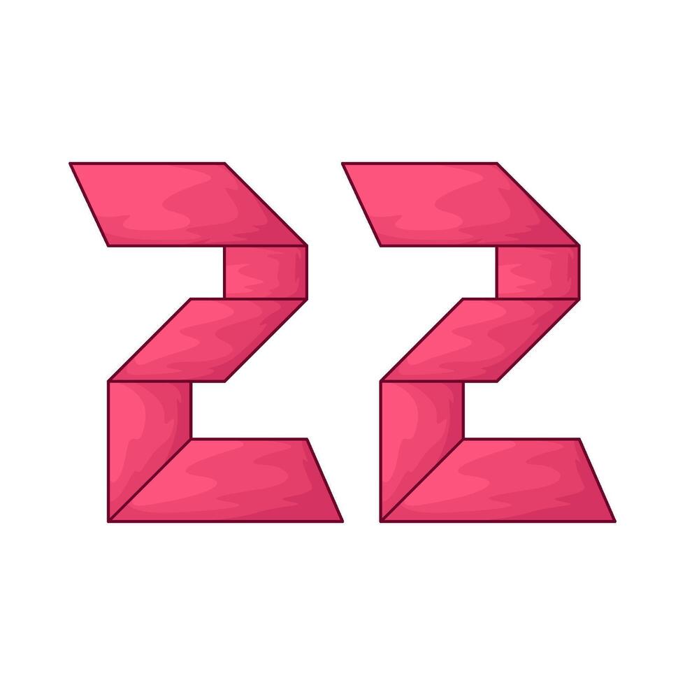 Number 22 illustration vector