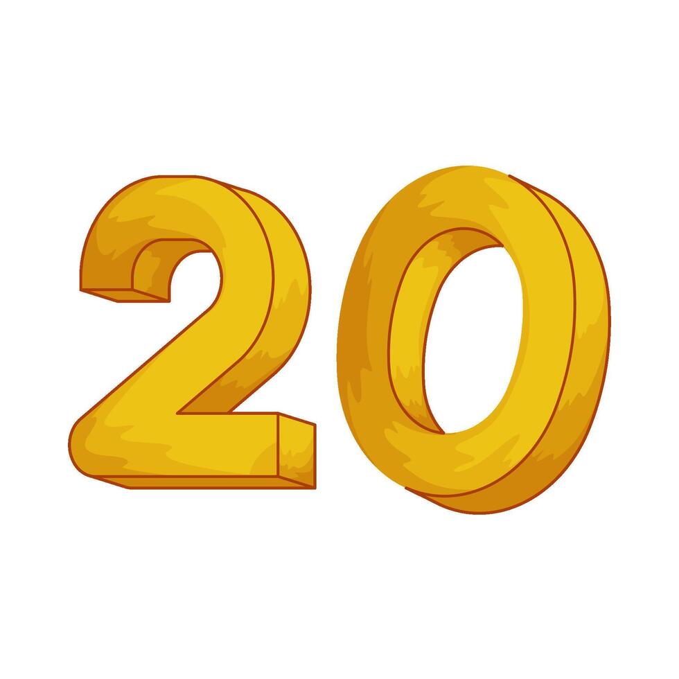 Number 20 illustration vector