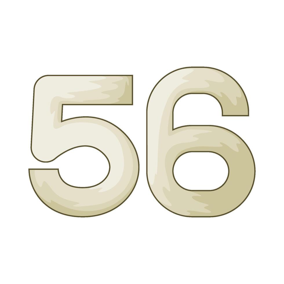 Number 56 illustration vector