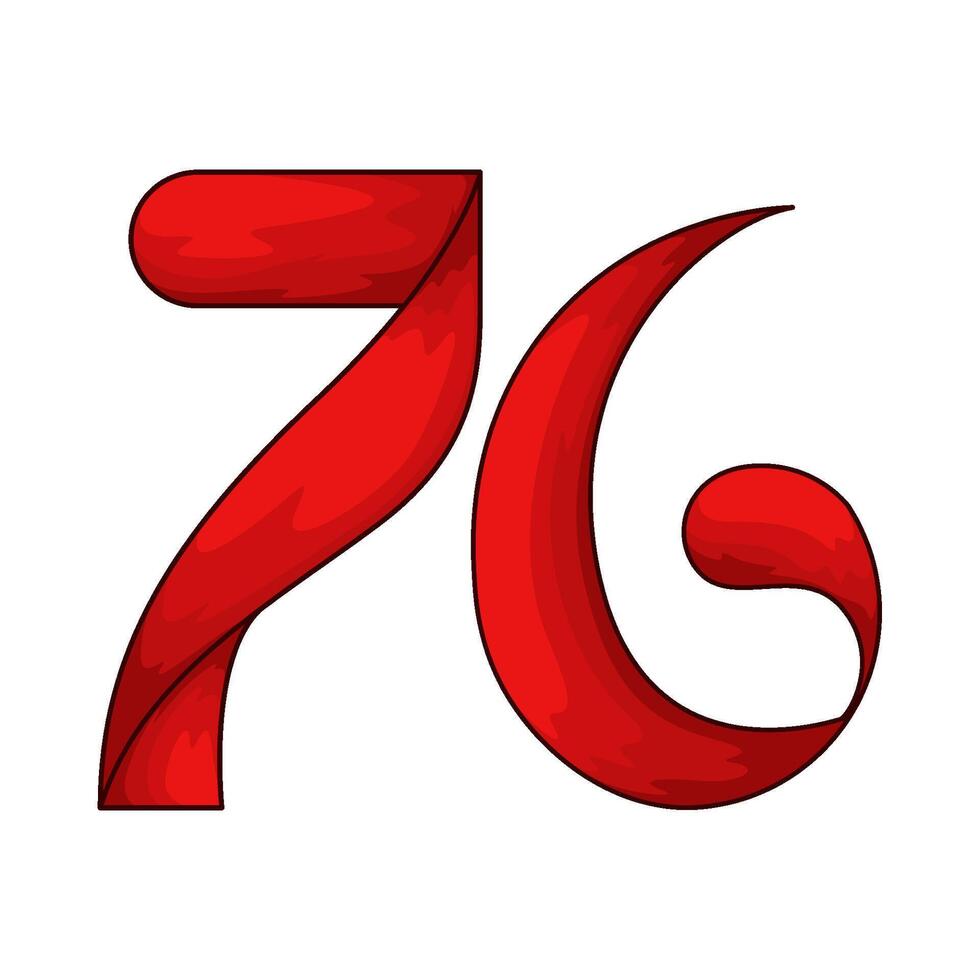 Number 76 illustration vector