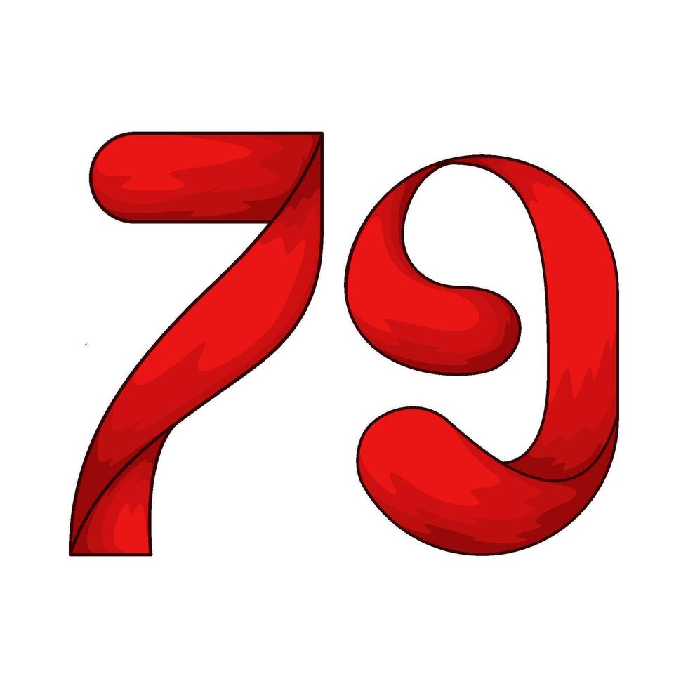 Number 79 illustration vector
