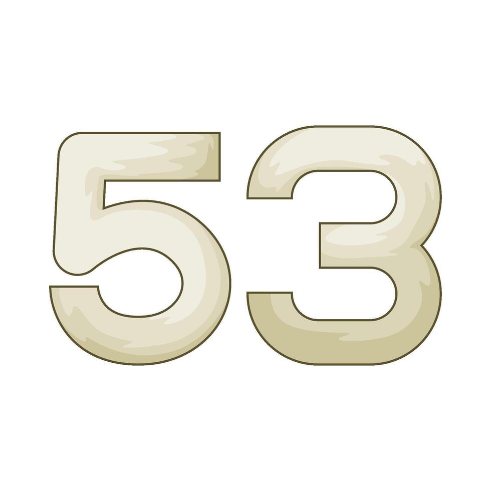 Number 53 illustration vector