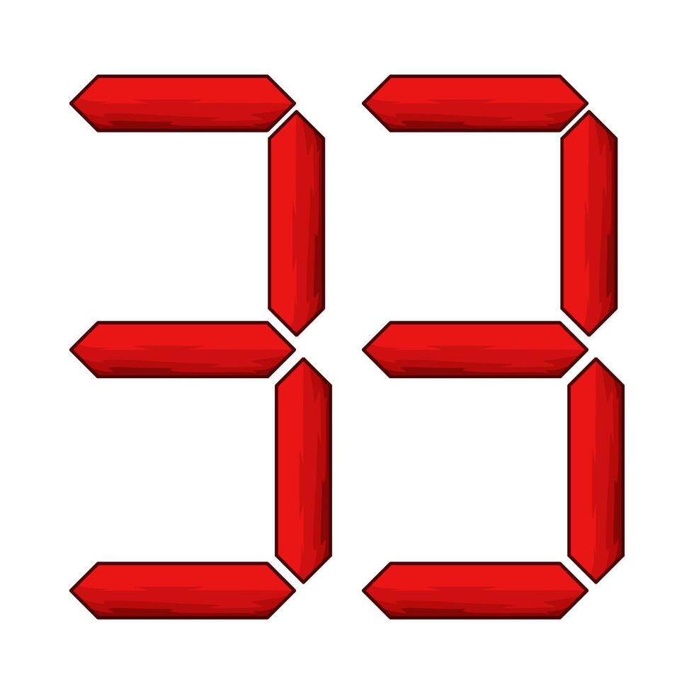 Number 33 illustration vector