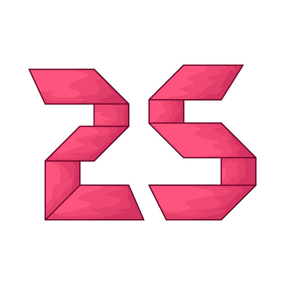 Number 25 illustration vector