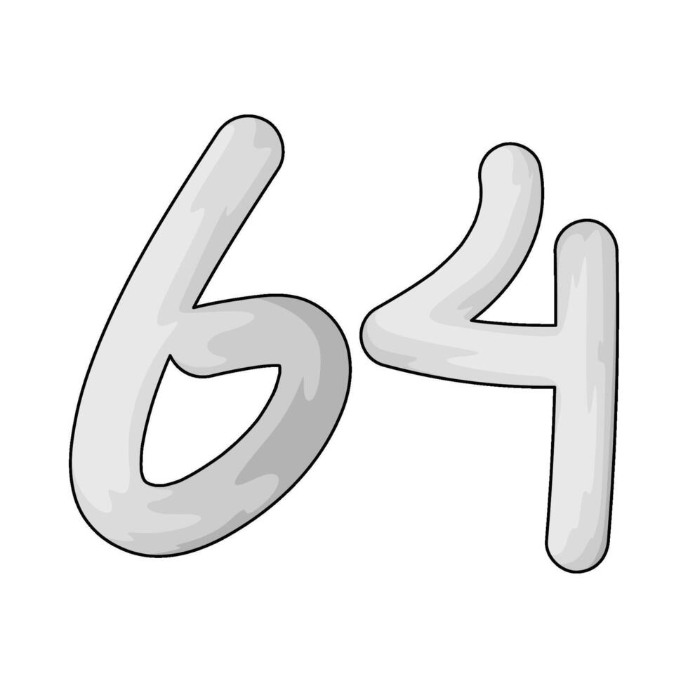 Number 64 illustration vector