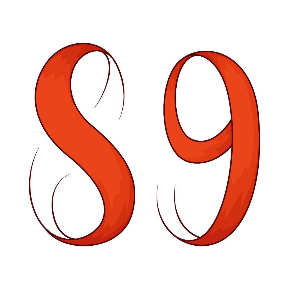 Number 89 illustration vector