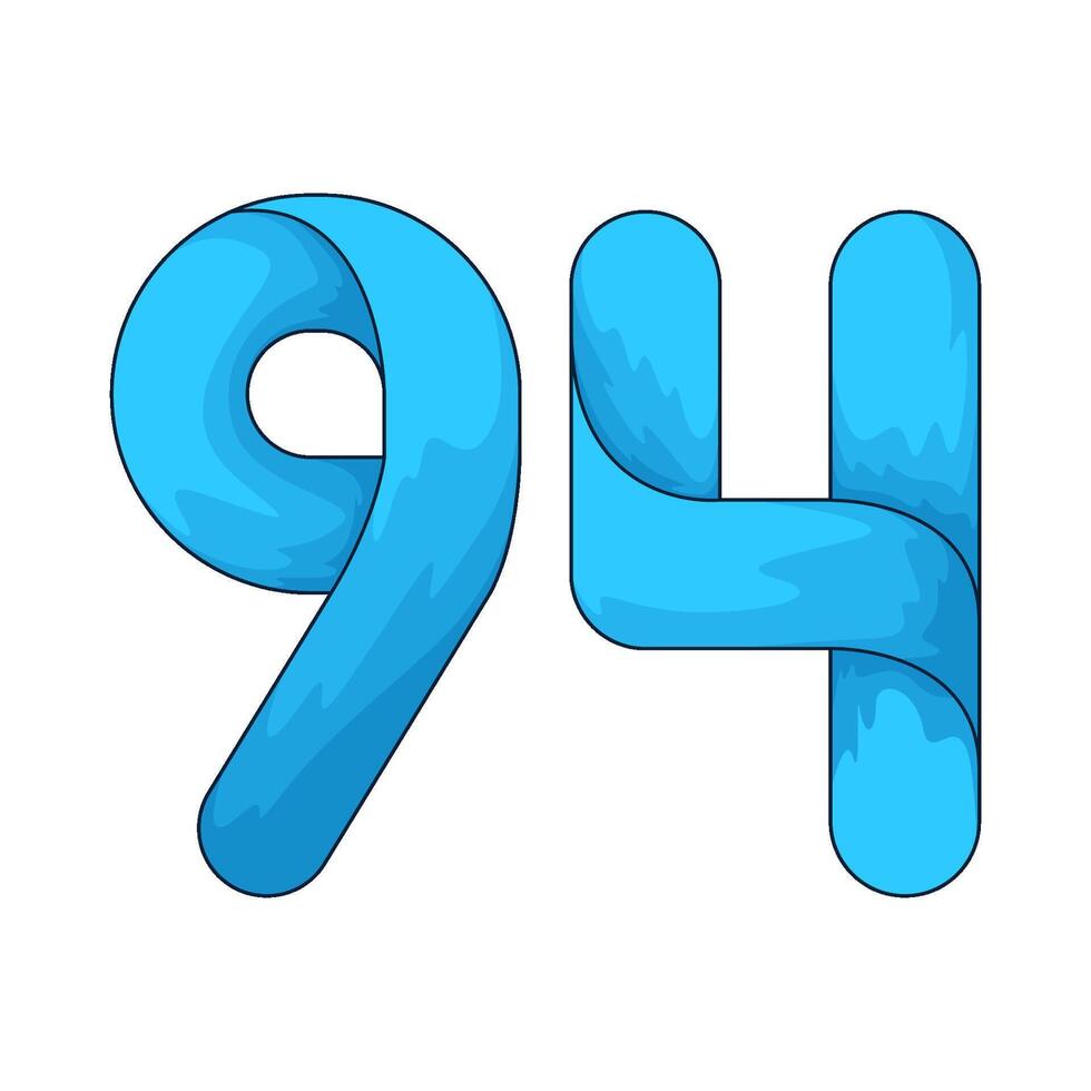 Number 94 illustration vector