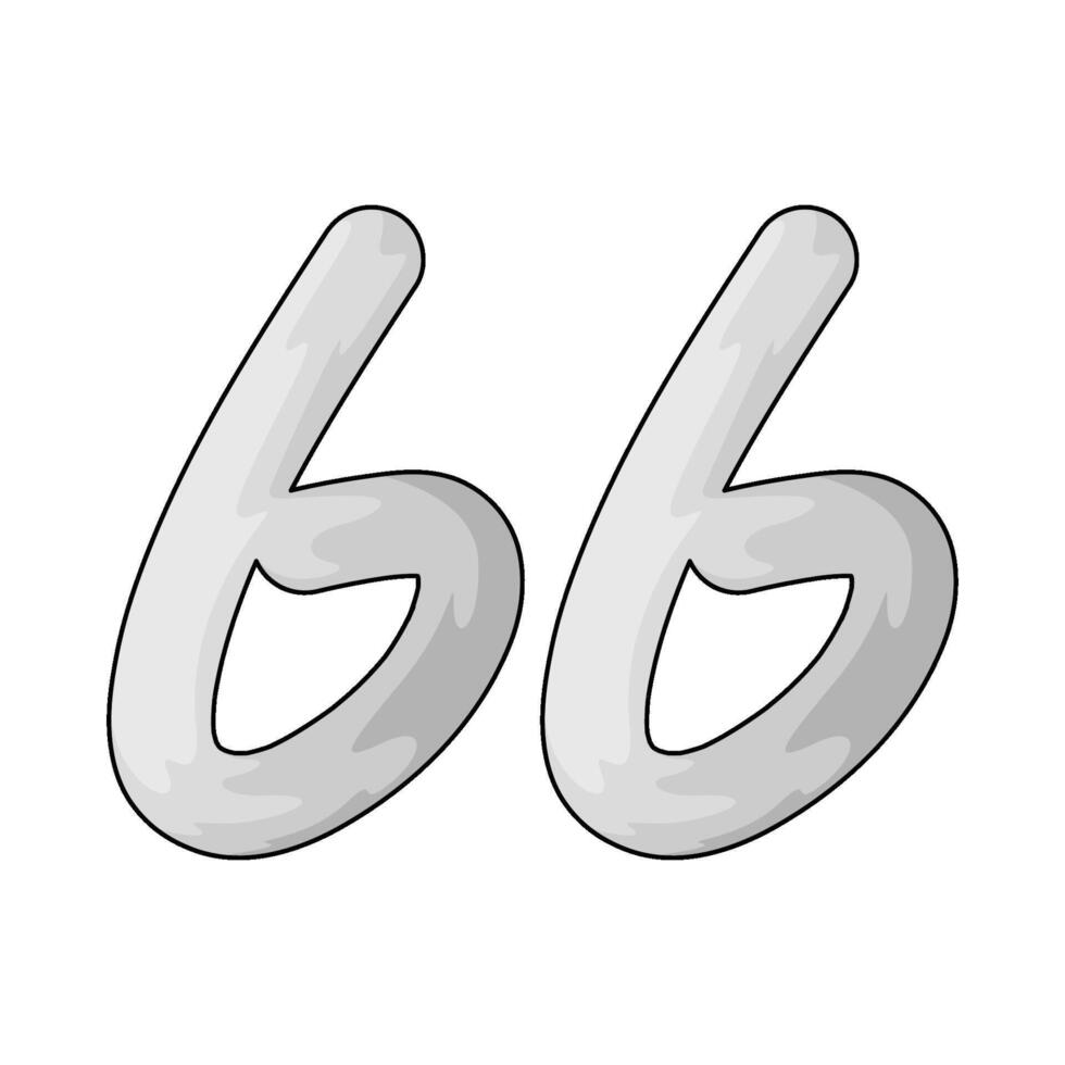 Number 66 illustration vector