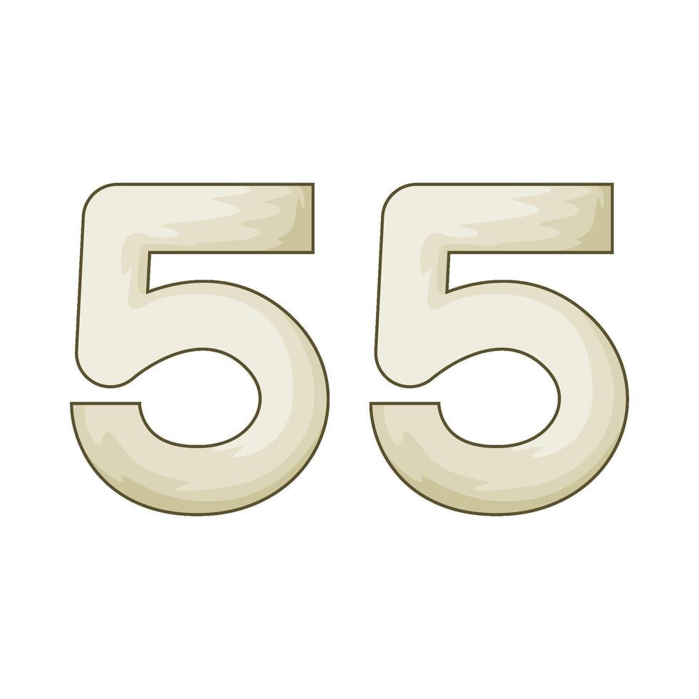 Number 55 illustration vector