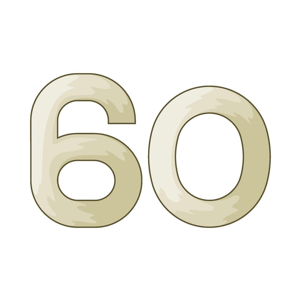 Number 60 illustration vector