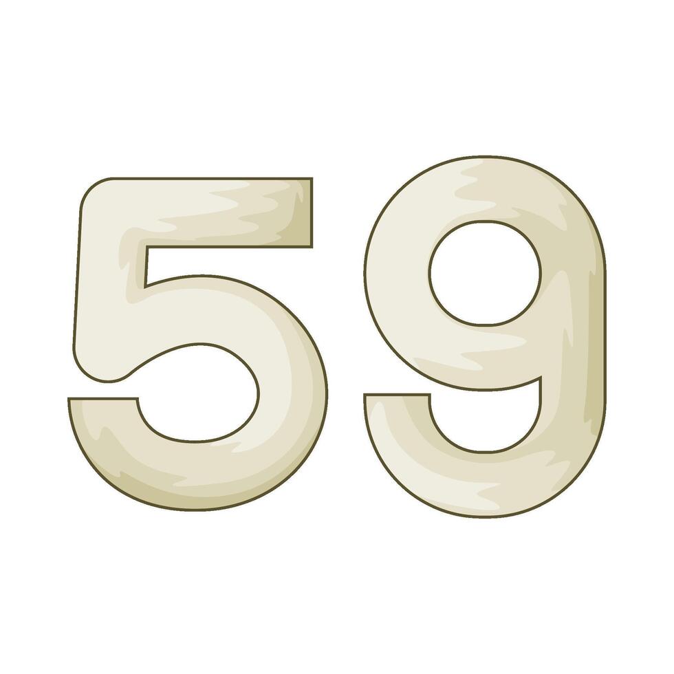 Number 59 illustration vector
