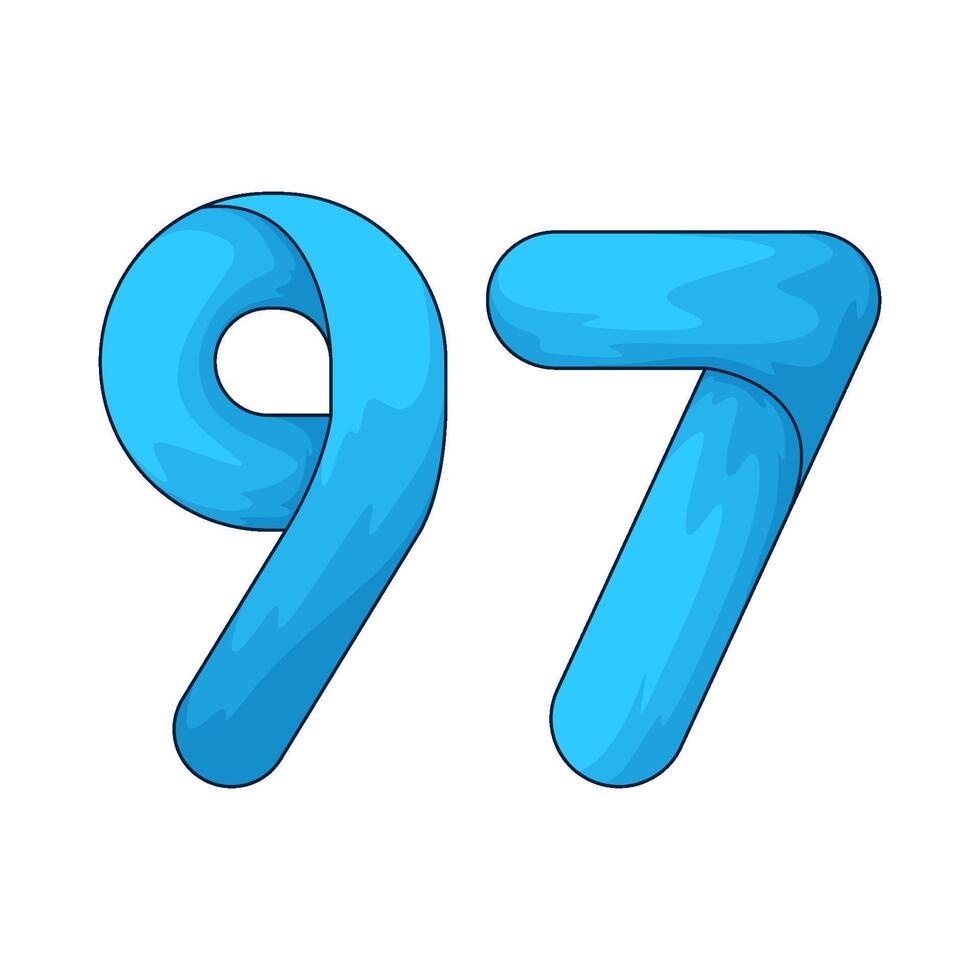 Number 97 illustration vector