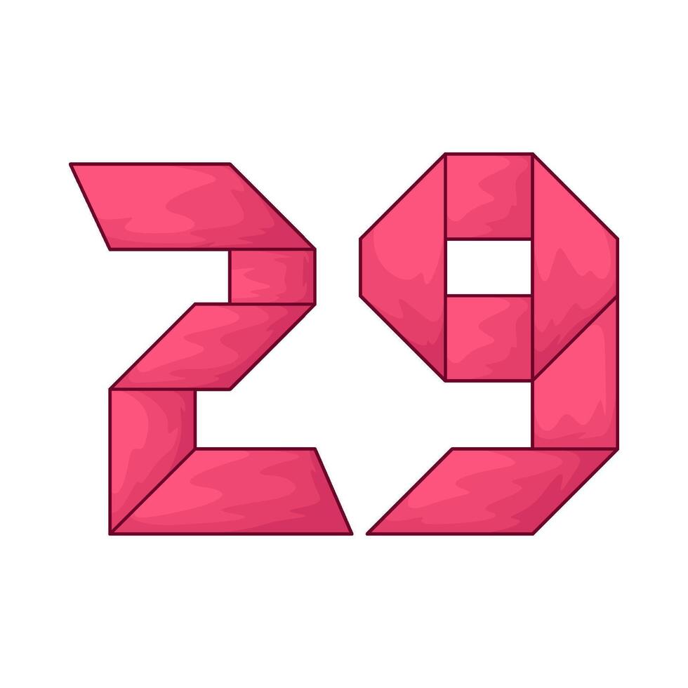 Number 29 illustration vector